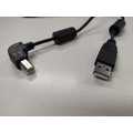 InLine USB 2.0 Kabel, A an B connector in 90 graden, up angled, zwart, 1.8m