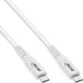 USB4 cable, USB-C male/male, PD 240W, 8K60Hz, TPE, white, 1.5m