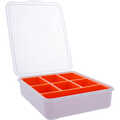 InLine® Small Components Box, 7 compartments, 180x140x40mm, orange