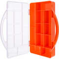 InLine® Small Components Box, 11 compartments, 271x186x40mm, orange