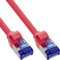 Patch cable slim, Cat.6A, S/FTP, TPE (LSZH) flexible, PoE, red, 10m