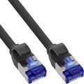 Patch cable slim, Cat.6A, S/FTP, TPE (LSZH) flexible, PoE, black, 10m