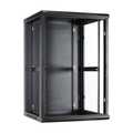 22U wandkast met glazen deur 600x600x1200mm (BxDxH)