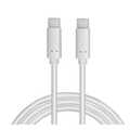 USB 3.2 Gen2 Type-C cable, C/M to USB-C/M, E-mark, PD, 4K/60 Hz, white, 0.5 m