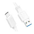 USB 3.2 Gen1 Type-C cable, C/M to USB-A/M, white, 1 m