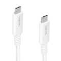 USB 4 Gen3x2 Type-C cable, C/M to USB-C/M, E-mark, PD, 8K, white, 0.8 m