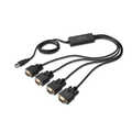 USB to Serial Adapter, RS232 4 x RS232, cable type, Chipset: FT4232H, 1.5m