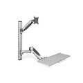 Workstation (Monitor, Keyboard) Wall Mount 27 inch, 6 kg, VESA 75x75, 100x100, silver