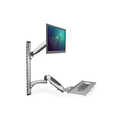 Workstation (Monitor, Keyboard) Wall Mount 27 inch, 6 kg, VESA 75x75, 100x100, silver