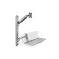 Workstation (Monitor, Keyboard) Wall Mount 27 inch, 6 kg, VESA 75x75, 100x100, silver