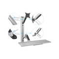 Workstation (Monitor, Keyboard) Wall Mount 27 inch, 6 kg, VESA 75x75, 100x100, silver