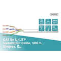 CAT 5e U-UTP installation cable, 100 MHz Eca (PVC), AWG 24/1, 100 m paper box, sx, grey