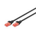 CAT 6 U-UTP patch cord, Cu, LSZH AWG 26/7, length 10 m, color black