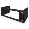 4U wall mounting patch bracket, 195x505x250 mm adjustable depth, stackable, black (RAL 9005)