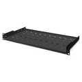 1U fixed shelf for racks from 400 mm depth 45x482x250 mm, up to 15 kg, black (RAL 9005)