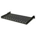 1U fixed shelf for racks from 400 mm depth 45x482x250 mm, up to 15 kg, black (RAL 9005)