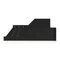 2U fixed shelf for racks from 450 mm depth 88,5x483x352 mm, up to 25 kg, black (RAL 9005)