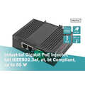 Industrial Gigabit PoE Injector FullIEEE802.3af,at,bt Compliant, up to 85 W