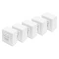 CAT 5e wall outlet, shielded, 2x RJ45 8P8C, LSA, pure white, surface mount, set=5 pcs.