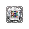 CAT 6A Class EA network outlet, shielded, 2x RJ45 LSA, pure white, surf. mount, vert. cable install.