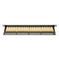 CAT 6 Patch Panel, unshielded,24-port RJ45 w. shutter, 8P8C, LSA, 0.5U, 19