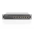 Gigabit Ethernet PoE switch 8-port PoE, 10 inch, 80W PoE budget