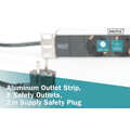 1U Aluminum PDU, rackmountable, 8x safety outlet 16A, 4000W, 250VAC 50/60Hz,