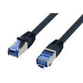 RJ45 Patch cable S/FTP, Cat.6A, Cat.7 Raw cable TPE superflex, zwart, 0,15m