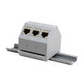 Keystone DIN-Rail adapter for RJ45 keystone jack, stackable