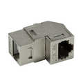 Cat.6A Keystone Inline Coupler STP, 90° angled, metal housing