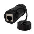 Outdoor Cat.6A bulkhead coupler 2 x RJ45, IP68, long type