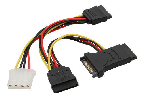 Naar omschrijving van 29682 - InLine SATA voedingsadapterkabel,  SATA stekker/socket naar 2x SATA M + 5.25Inch (13.34cm) M