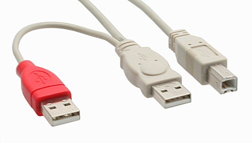 Naar omschrijving van 34510X - InLine USB 2.0 Y-kabel,  2x USB A Male naar 1x USB B Male, 1m