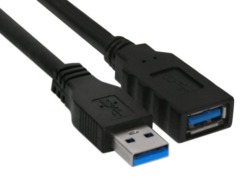 Naar omschrijving van 35630 - InLine USB 3.0 kabel,  AM/AF, zwart, 3m