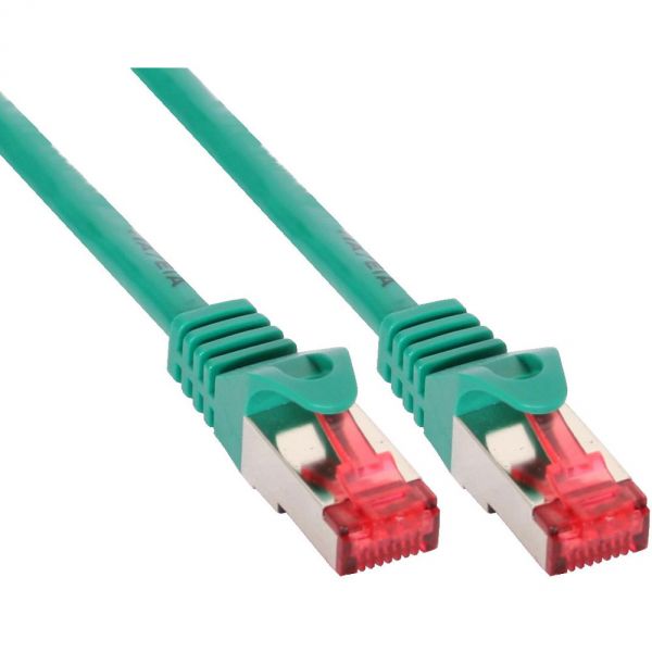 Naar omschrijving van 76407G - InLine Patchkabel,  S-STP/PiMF, Cat. 6, groen, 7.5m