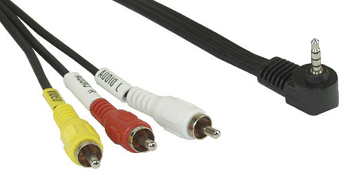 Naar omschrijving van 89600 - InLine Audio-/Videokabel,  3.5mm 4 pins stekker naar 3x Tulp voor digitale camcorder, 1.5m