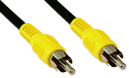 Naar omschrijving van 89937E - InLine Videokabel,  1x Tulp M/M, 7m, gele pluggen