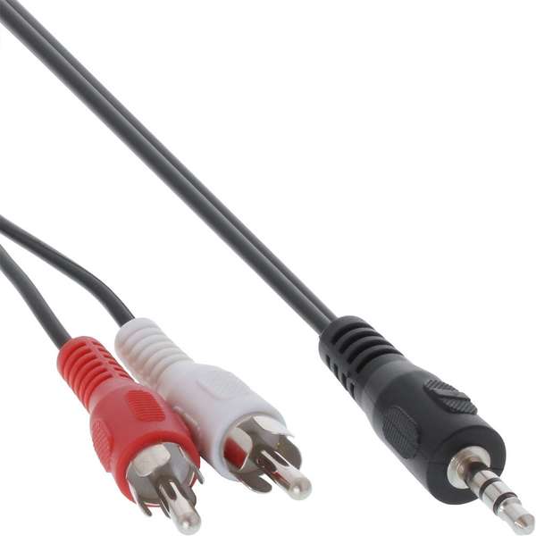 Naar omschrijving van 89930A - InLine Audiokabel,  2x Tulp M naar 3.5mm M stereo, 7m