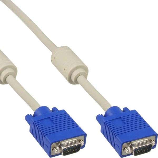 Naar omschrijving van 17717 - InLine S-VGA kabel, grijs, 15HD M/M, 10m