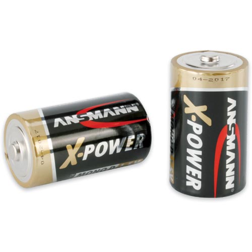 Naar omschrijving van 01051B - Ansmann alkaline X-Power battery, Mono (D), 2 pcs. pack (5015633)