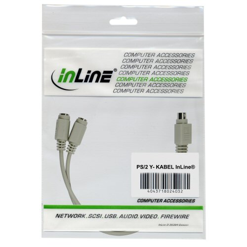 Naar omschrijving van 19933P - InLine PS/2 Y-kabel,  muis + toetsenbord naar laptop