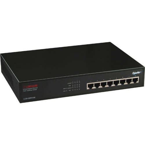 Naar omschrijving van 32309L - Gigabit Switch, 8-Port, Longshine LCS-GSP8108, Desktop, PoE+