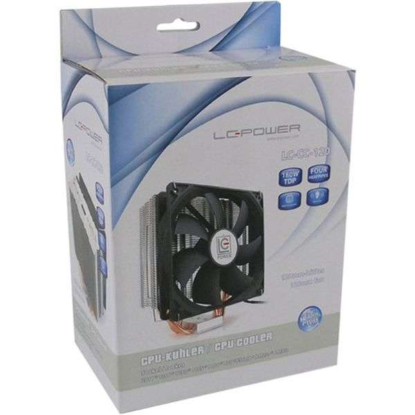 Naar omschrijving van 33701K - LC-Power CPU cooler, Cosmo-Cool LC-CC-120, for Intel LGA