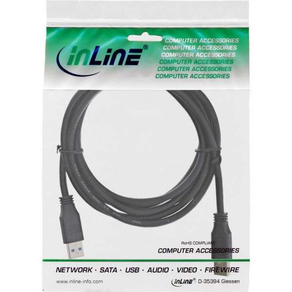 Naar omschrijving van 35220 - InLine USB 3.0 Cable Type A male to A male black 2m