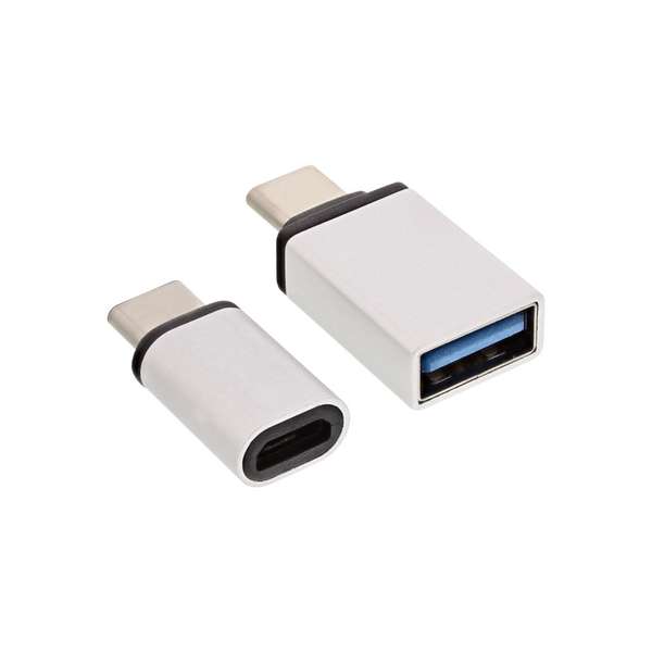 Naar omschrijving van 35809 - InLine USB Type-C Adapter-Set Type C male to Micro USB female or USB3.0 A female