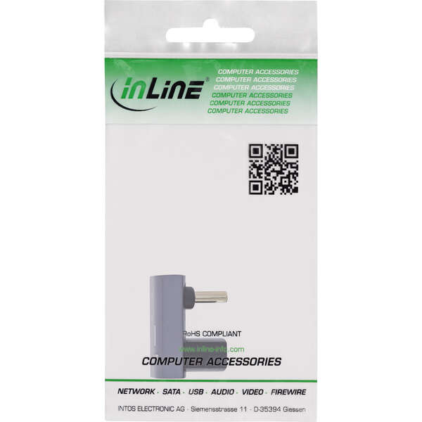 Naar omschrijving van 35900J - InLine® USB4 adapter, USB-C male/female 180°, aluminium, grey