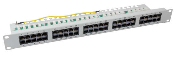 Naar omschrijving van 37595-2 - Telefonie Patchpanel 50-port 1HE 19inch grijs