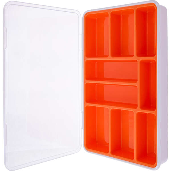 Naar omschrijving van 43009I - InLine® Small Components Box, 9 compartments, 290x185x45mm, orange