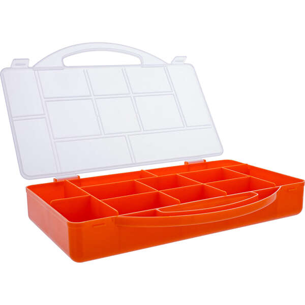 Naar omschrijving van 43009M - InLine® Small Components Box, 11 compartments, 271x186x40mm, orange