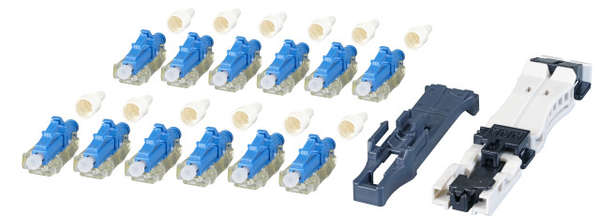 Naar omschrijving van 53196-1 - Field Installable LC Connector with Fiber holder, OS2, 12 stuks